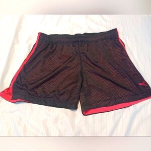 *2/$15* Puma Black Mesh Pink Athletic Shorts Girls' XL